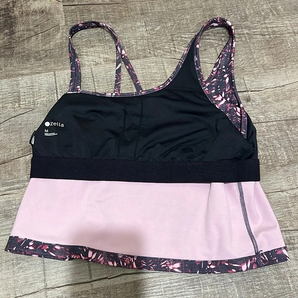 NWT!! Zella - Strapy Crop Tank Top - Pink - Size Medium - Picture 9 of 9